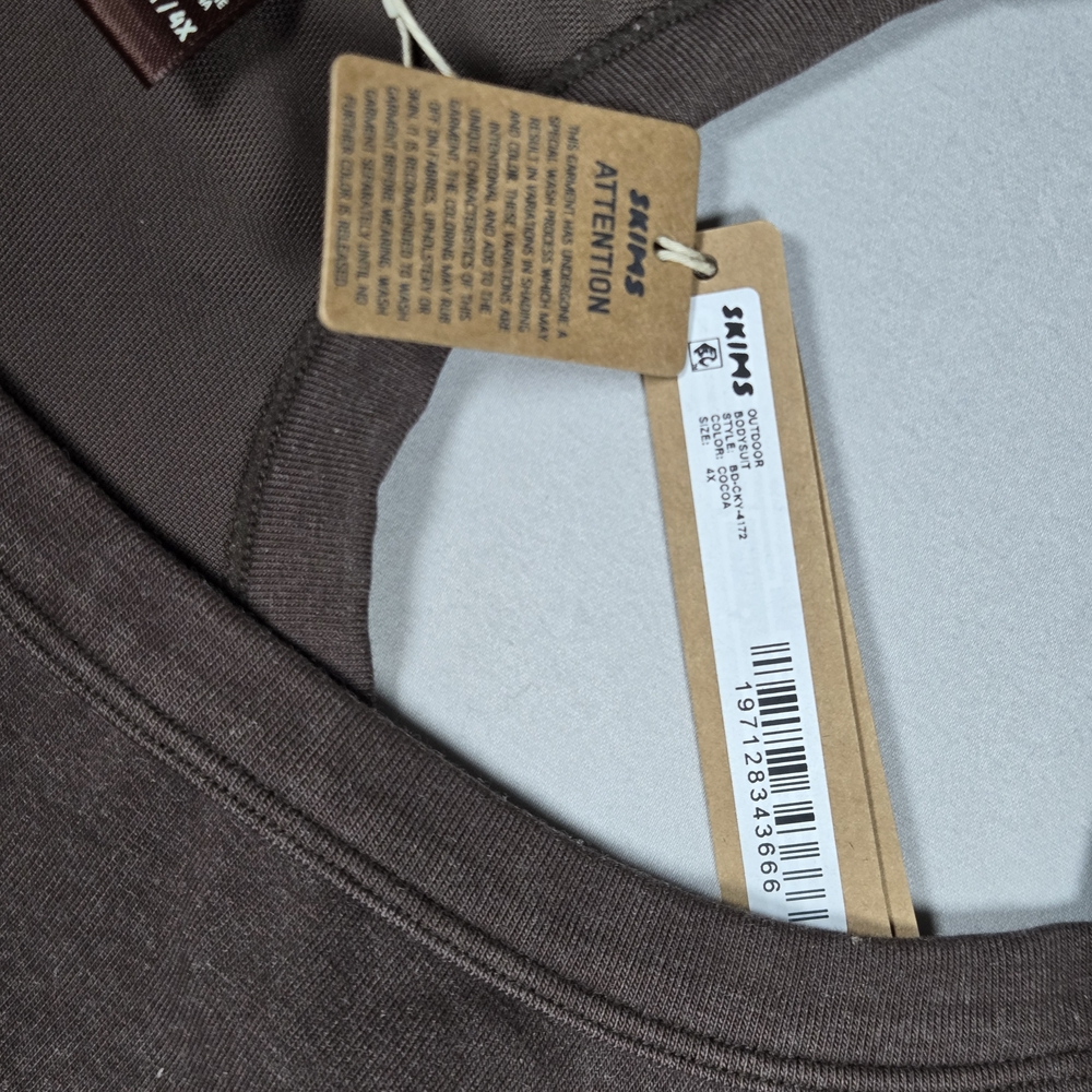 NWT SKIMS Fits Everybody Maternity Brief Bodysuit Cocoa 4X - Picture 7 of 10